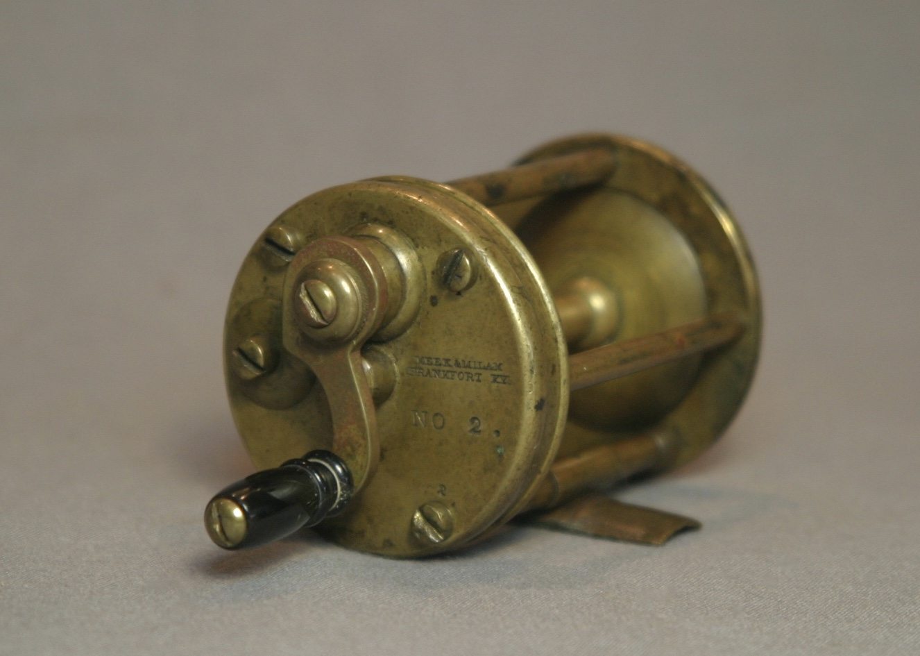 Meek & Milam Small 1800s Brass No 2 Casting Reel
