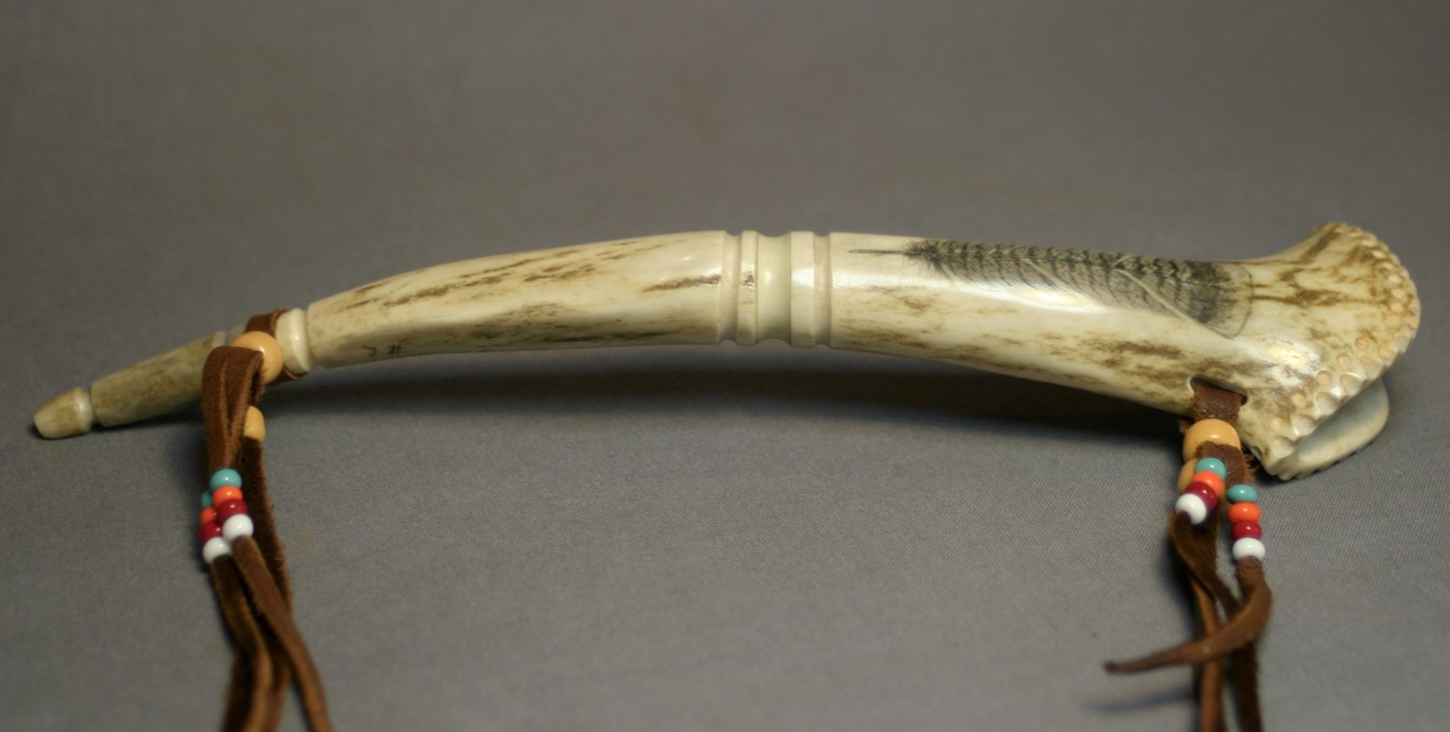 Sonny Bashore Custom Yelper with Skrimshaw Art Feather Turkey Call - Image 5