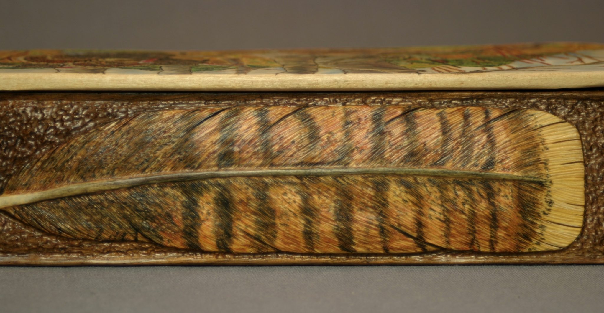 Dennis Poeschel Decorative Carved Scenic Turkey Call - Image 7