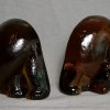 Vintage Blenko Amber Glass Bear Bookends - Image 2