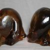 Vintage Blenko Amber Glass Bear Bookends - Image 4