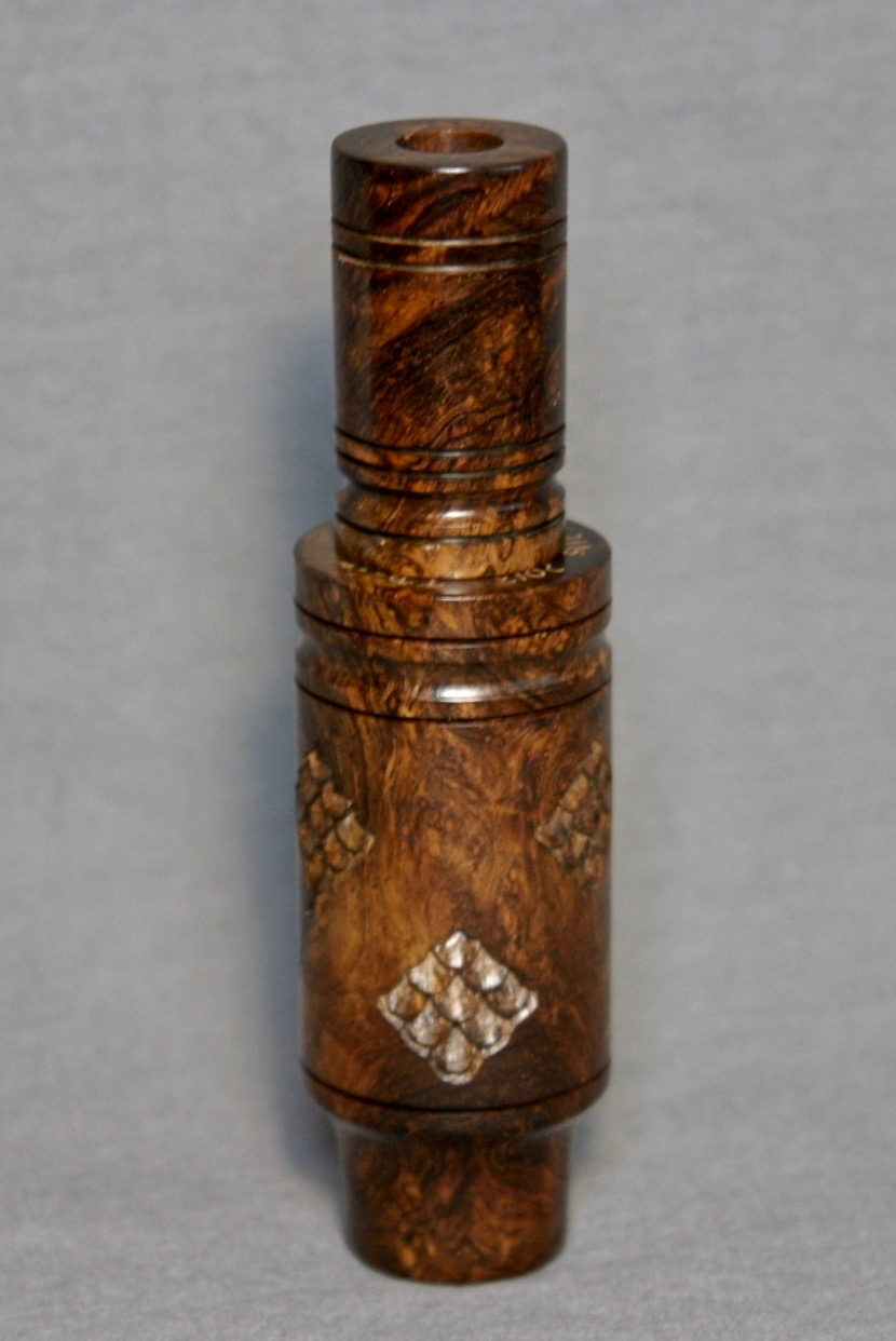 Jim Dexter Carved Walnut Burl Duck Call