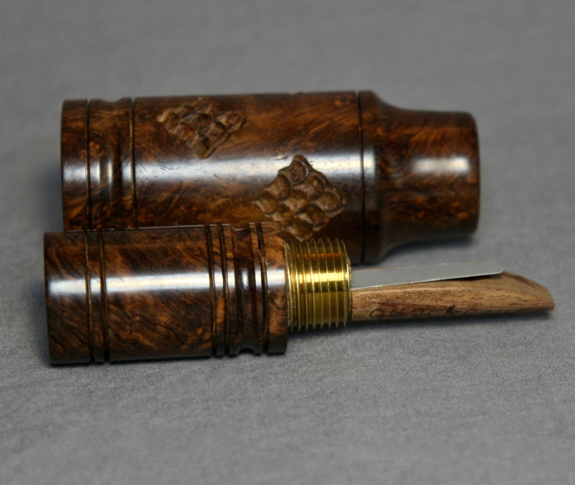 Jim Dexter Carved Walnut Burl Duck Call - Image 6
