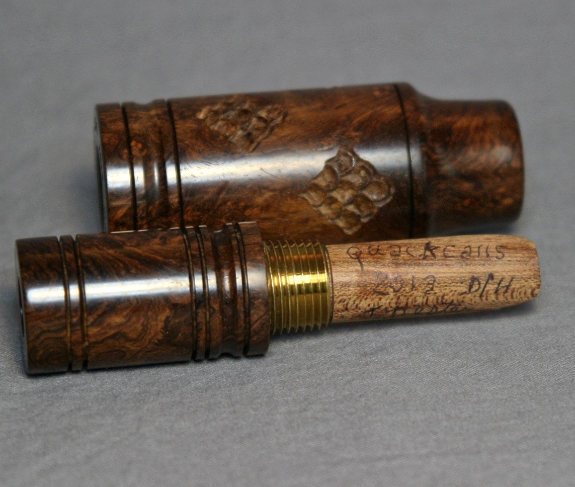 Jim Dexter Carved Walnut Burl Duck Call - Image 8