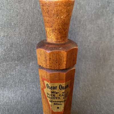 Quam, Oscar Water Label 8 Sided Duck Call