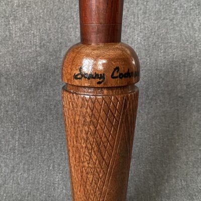 Cochran, Sonny Signed 3 Panel Checkered Duck Call